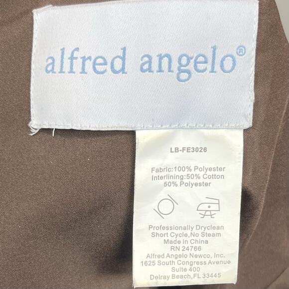 Vintage Y2K Alfred Angelo Tulle Dress Size 4/6 Brown Midi Fairy Pin-Up Ruffle - Picture 10 of 16